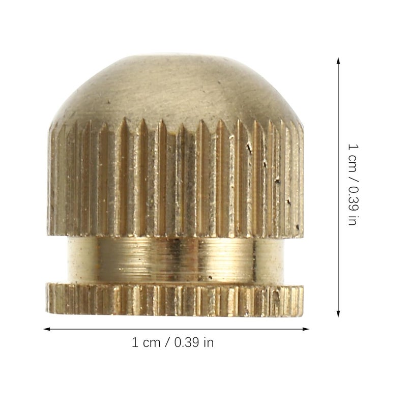 Veemoon 6Pcs Light Fixture Decorative Screw Caps, Lamp Finals Screw Caps Copper Replacement Lamp Shape Nuts Finials Hardware for Shade Harp Tops (M5 Cap Nut) - Image 2